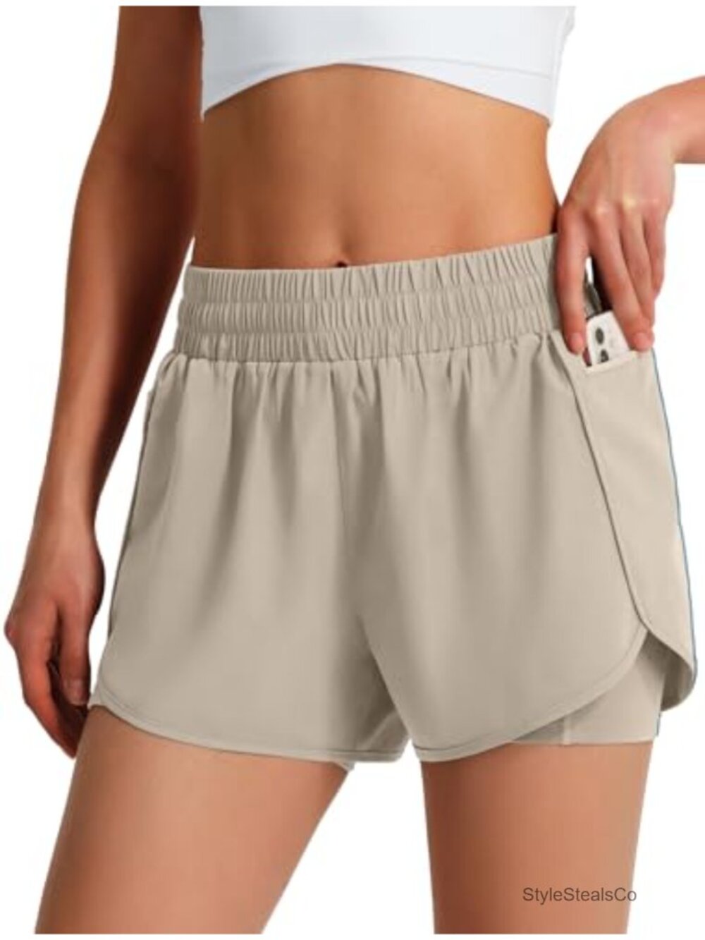 Women's Athletic Running Shorts with Phone Pockets